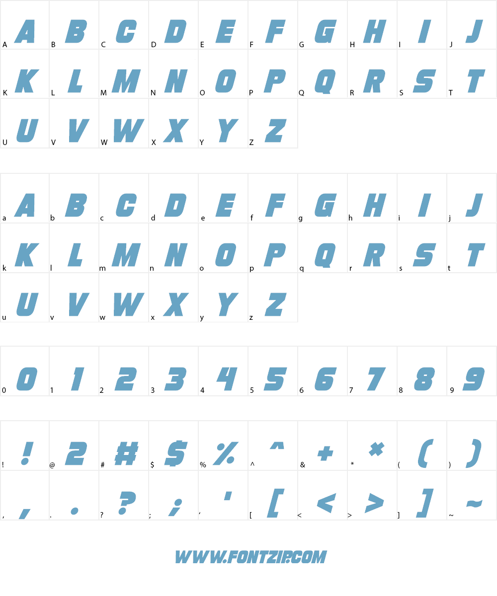 Turnaround Font Character